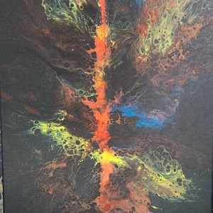 Acrylic paint canvas abstract